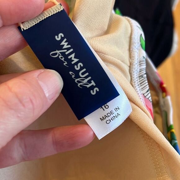 Swimsuits for All Tropical Floral Tankini Swim Top Size 16 - Picture 3 of 5